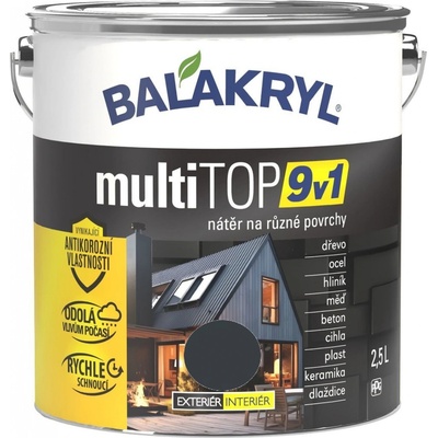 Balakryl MultiTOP 9v1 antracitová šedá 2,5 L