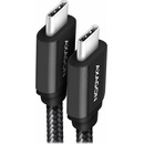 Axagon BUCM3-CM10AB USB-C USB-C, USB 3.2 Gen 1, PD 60W 3A, ALU, 1m, černý