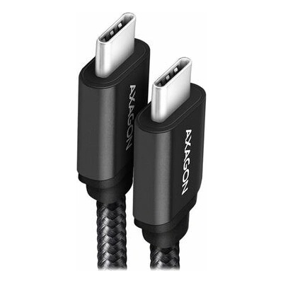 Axagon BUCM3-CM10AB USB-C USB-C, USB 3.2 Gen 1, PD 60W 3A, ALU, 1m, černý