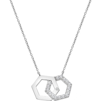 Hot Diamonds Strieborný náhrdelník s diamantom a topazmi DN230