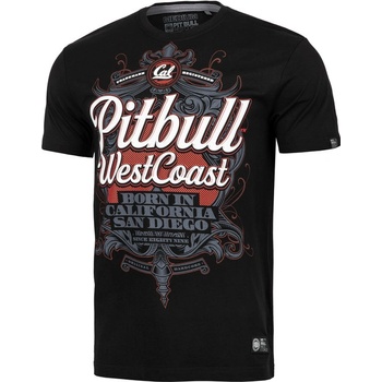 Pitbull West Coast tričko Born In California San Diego čierne