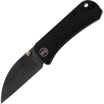 We Knife Banter Blackwashed CPM S35VN Černá Burlap Micarta Linerlock WE19068J-1