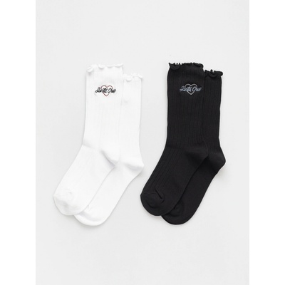 Santa Cruz Love Script Socks 2pk black & white