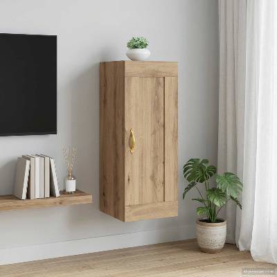 vidaXL Стенен шкаф Дъб артизан 34, 5 x 34 x 90 см Инженерна дървесина (8010887)