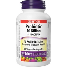 Webber Naturals Probiotiká + Prebiotiká 10 mld 90 veg. kapsúl 15 kmeňov