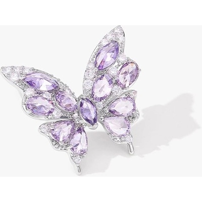 Éternelle Brož ve tvaru motýla s fialovými zirkony Violetta B8180-20250544