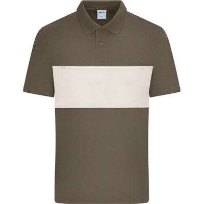 James & Nicholson polokošile JN Colour-Block 8050 bio polo krátký rukáv COT028050amu00-muddy brown