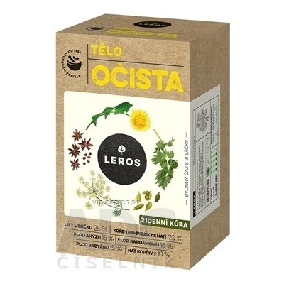 LEROS OČISTA TĚLO nálevové sáčky inov. 2024 21 x 1,8 g