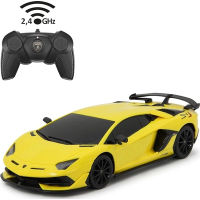 Jamara Lamborghini Aventador SVJ RC auto 1:24, žlté, 2,4 GHz
