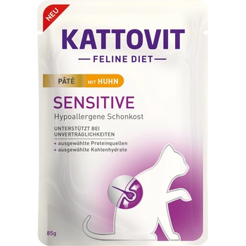 Kattovit Sensitive Paté s kuracím 10 x 85 g