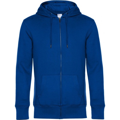 B&C mikina KING Zipped Hood s kapucí a zipem, pánská COT01U03K05000 royal