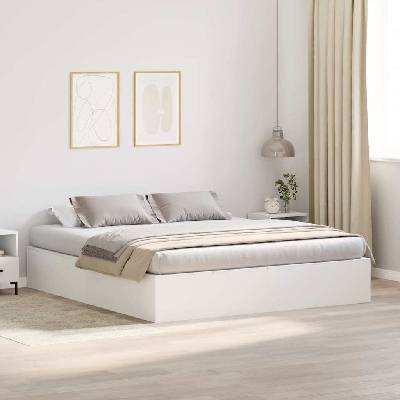 zahrada-XL 3335397 Rám postele s úložným prostorem s úložištěm Bílá