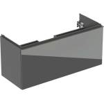 Geberit Acanto - Шкафче за умивалник, 118x54x48 см, 2 чекмеджета, стъкло/лава 503.006. JK. 2 (503.006.JK.2)