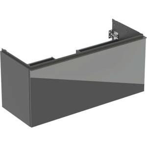 Geberit Acanto - Шкафче за умивалник, 118x54x48 см, 2 чекмеджета, стъкло/лава 503.006. JK. 2 (503.006.JK.2)