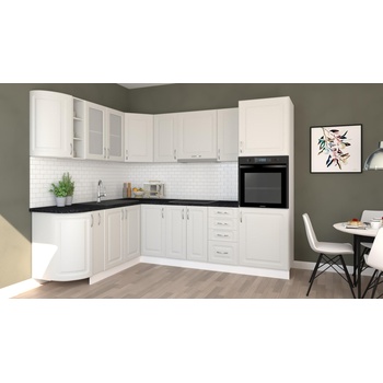 Ъглова кухня Квадрис 1 бял