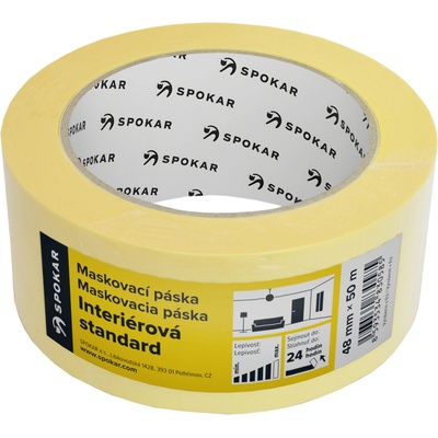 Spokar Papierová zakrývacia páska 1 deň do 60 °C 48 mm × 50 m