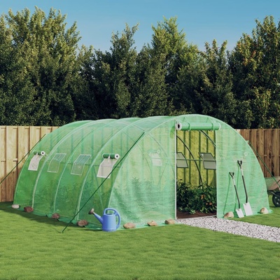 vidaXL s ocelovým rámem Zelený 16 m² 4x4x2 m