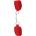 Ouch! Velcro Cuffs Red