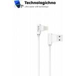 DeTech Кабел DeTech DE-21L Lightning 2A 1m 90 градуса (DeTech DE-21i)