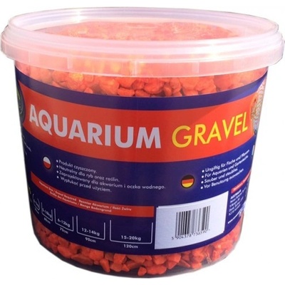 AQUA NOVA Akvarijní štěrk fluo oranžový 5kg/3l