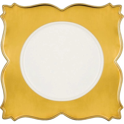 RAK Porcelain Golden Ultra talíř čtvercový 34 × 34 cm, zlatý