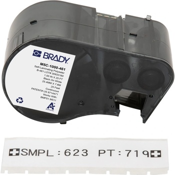 Image 1 of Brady M5C-1000-461 / 170876, 25.40 mm x 7.62 m, Полиестер, черен печат / бял фон (170876)