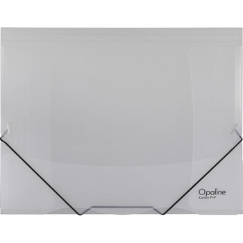 Karton P+P Opaline A4 dosky s chlopňami a gumičkou číre