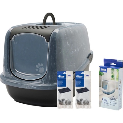 Savic Nestor Jumbo Marble súprava toaleta + 2 extra filtre + 6 Bag it up