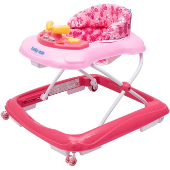 Baby Mix s volantem a silikonovými kolečky beige růžová