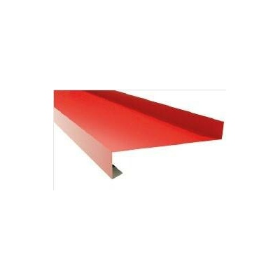 Parapet venkovní r.š.333mm - pozink Lakovaný RAL 3011 červenohnědá s folií dl.2m