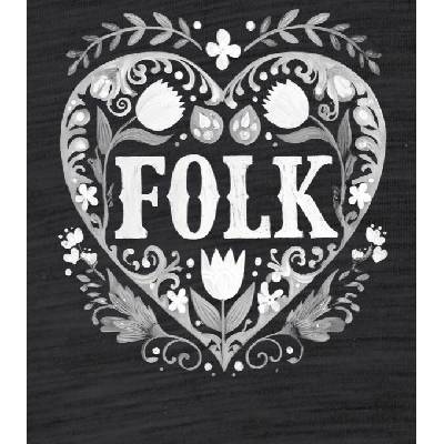 123TRIKO termoska Folklor do srdce, bílý tisk 500 ml