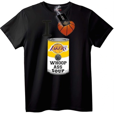 NOONEBRAND Тениска Lakers Купа с Супа - L, Black