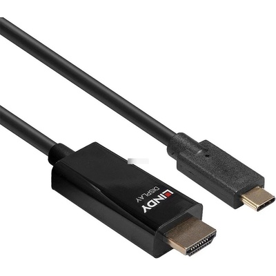 Lindy Lindy USB кабел, USB-C към HDMI, черен, 10m, 4K 60Hz + HDR (43317)