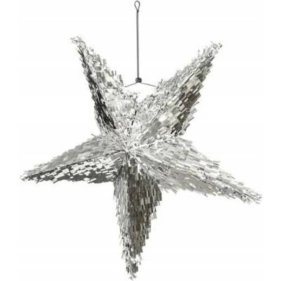 PINIATA SKLÁDACÍ 68x68x30cm STŘÍBRNÁ HVĚZDA PARTY DECO
