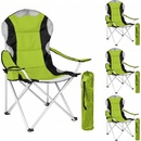tectake 401299 4 kempingové židle polstrované - zelená
