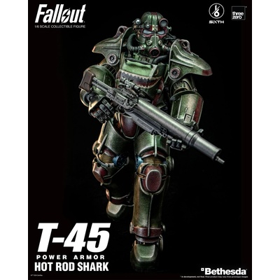 ThreeZero Fallout T 45 Hot Rod Shark Power Armor 37 cm