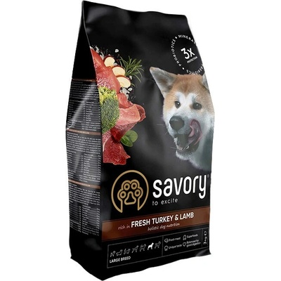 Savory Large Breeds Fresh Turkey&Lamb 3 kg