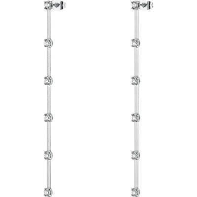 Brosway Dlhé oceľové náušnice s čírymi zirkónmi Dreaming BIG25