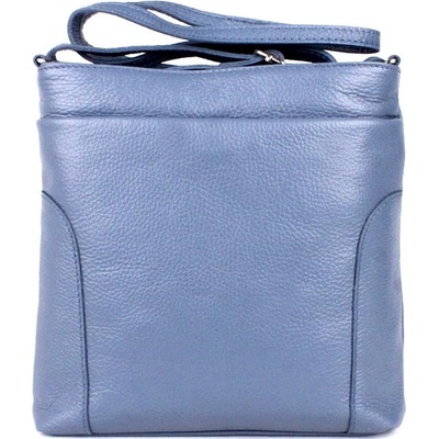 Patrizia Piu Džínově středně velká kožená crossbody kabelka 417 modrá