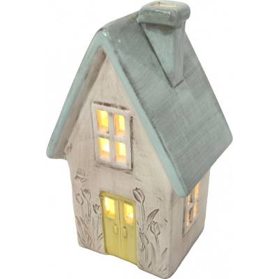 Harasim velkoobchod s. r. o. Keramický domeček s LED osvětlením 14,3 cm