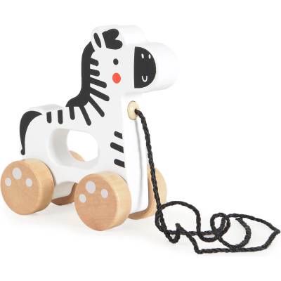 Moni Дървена играчка за дърпане Зебра tj010