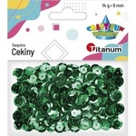 TITANUM Sequins straddles 9mm metallic green 14g
