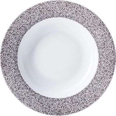 Ćmielów Design Studio Дълбока чиния Cosmopolitan Mix & Match черна рамка 22, 5 см (0D01490X2G151)