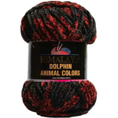 Himalaya Příze Dolphin animal colors 83105 černo-červená