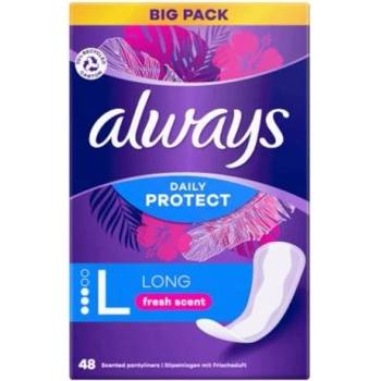 Always Daily Protect Long Fresh Scent slipové vložky s parfemací 48 ks