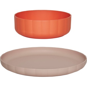 OYOY Pullo детски комплект съдове, розов и червен, 2 ел (M107568)