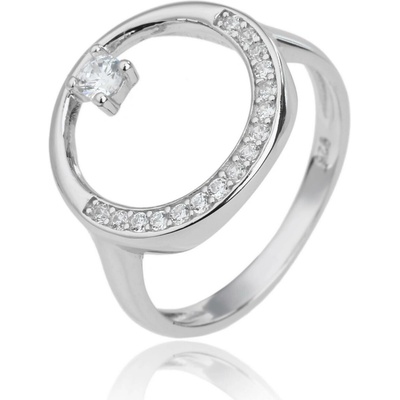 Jan Kos jewellery Stříbrný prsten s bílým zirkonem MHT 4881