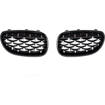Image 1 of Решетки за BMW E60 (2003-2010) - черни / хром Diamond design