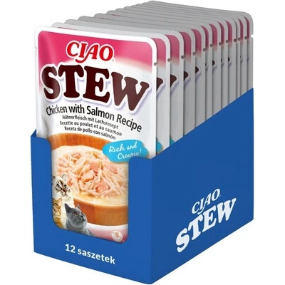 Ciao Stew Chicken with Salmon 12 x 40 g