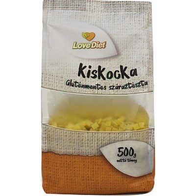 LoveDiet Bezlepkové kukuričné cestoviny malé kocky 0,5 kg